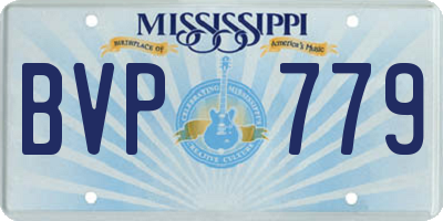 MS license plate BVP779
