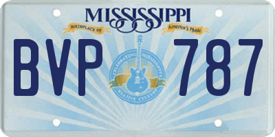 MS license plate BVP787