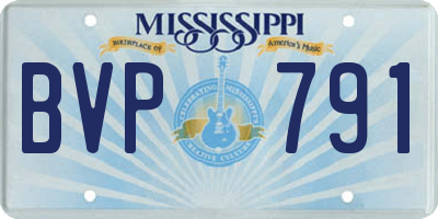 MS license plate BVP791
