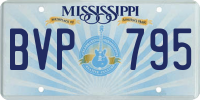MS license plate BVP795