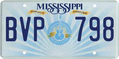 MS license plate BVP798