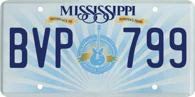 MS license plate BVP799