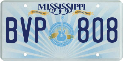 MS license plate BVP808
