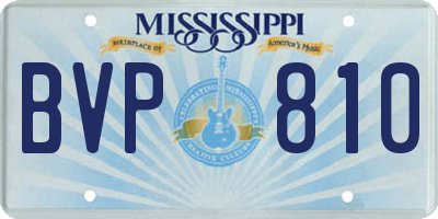 MS license plate BVP810