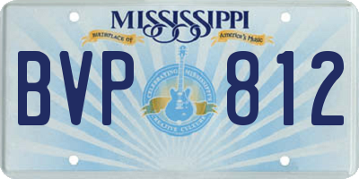 MS license plate BVP812