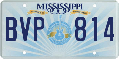 MS license plate BVP814