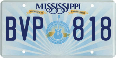 MS license plate BVP818