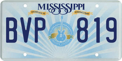 MS license plate BVP819