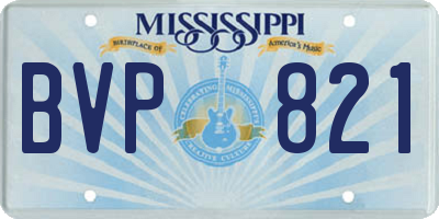 MS license plate BVP821