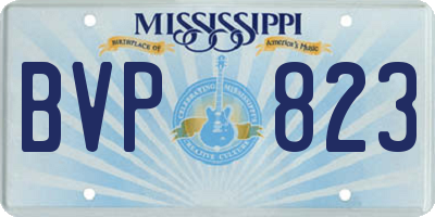 MS license plate BVP823