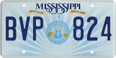 MS license plate BVP824