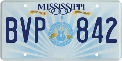 MS license plate BVP842