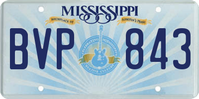MS license plate BVP843