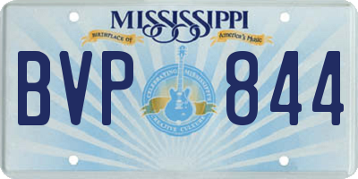 MS license plate BVP844