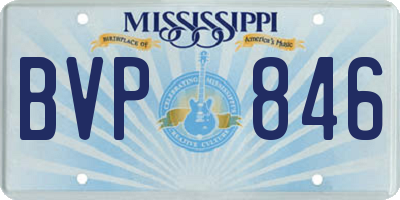 MS license plate BVP846