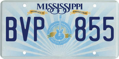 MS license plate BVP855