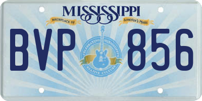 MS license plate BVP856