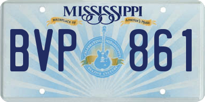 MS license plate BVP861