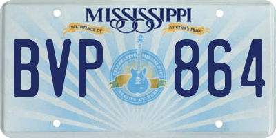 MS license plate BVP864
