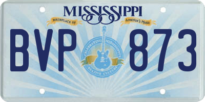 MS license plate BVP873