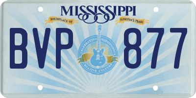 MS license plate BVP877