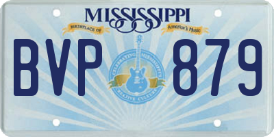MS license plate BVP879
