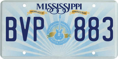 MS license plate BVP883