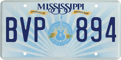 MS license plate BVP894