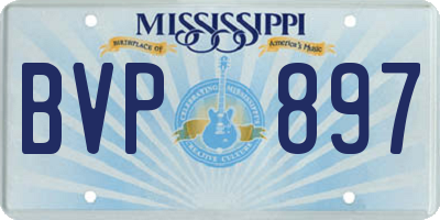 MS license plate BVP897