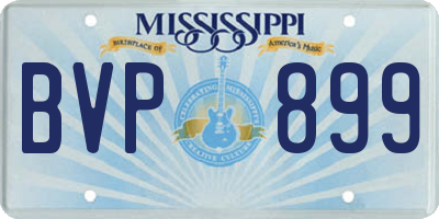 MS license plate BVP899