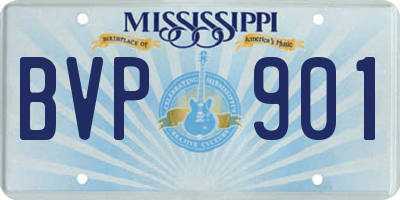 MS license plate BVP901
