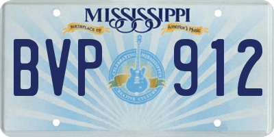 MS license plate BVP912