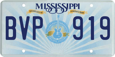 MS license plate BVP919