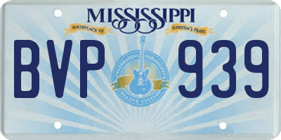 MS license plate BVP939
