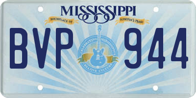 MS license plate BVP944