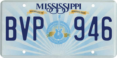 MS license plate BVP946