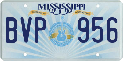 MS license plate BVP956