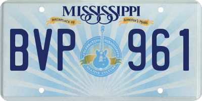 MS license plate BVP961