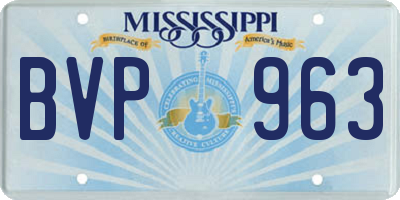 MS license plate BVP963