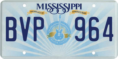 MS license plate BVP964