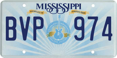 MS license plate BVP974