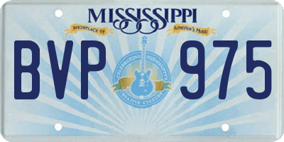 MS license plate BVP975
