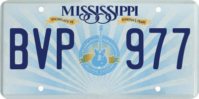 MS license plate BVP977