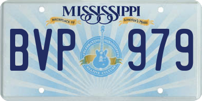 MS license plate BVP979