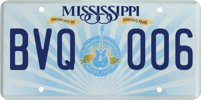 MS license plate BVQ006