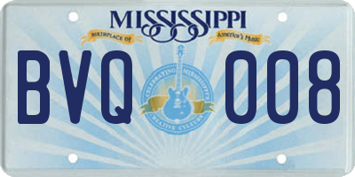 MS license plate BVQ008