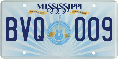 MS license plate BVQ009