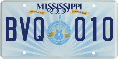 MS license plate BVQ010