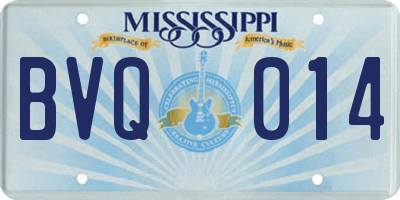 MS license plate BVQ014