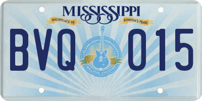 MS license plate BVQ015